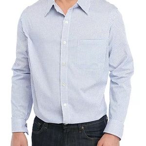 NEW Men's Van Heusen Big & Tall Wrinkle Free Traveler No Iron Dress Shirt L Tall
